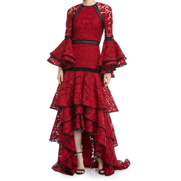 Alexis Dresses & Skirts - Alexis Laurel Tiered Lace Gown S